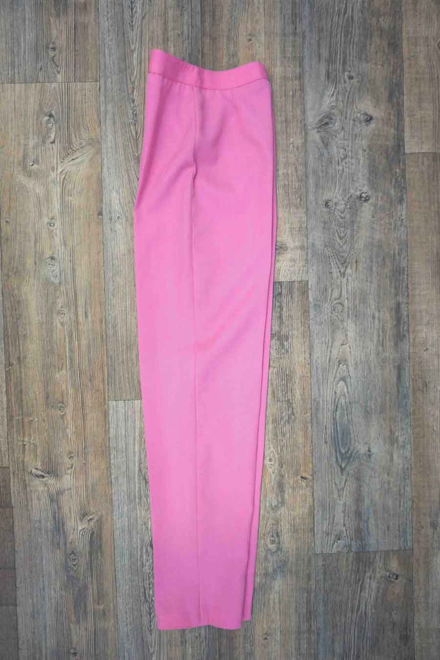 vintage 1970s mod pink smart wool trousers for women