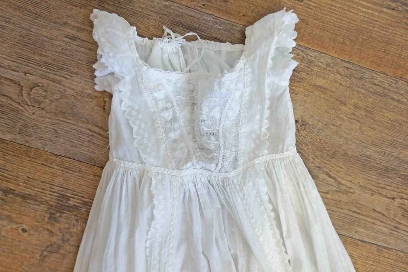 toddler vintage white christening dress
