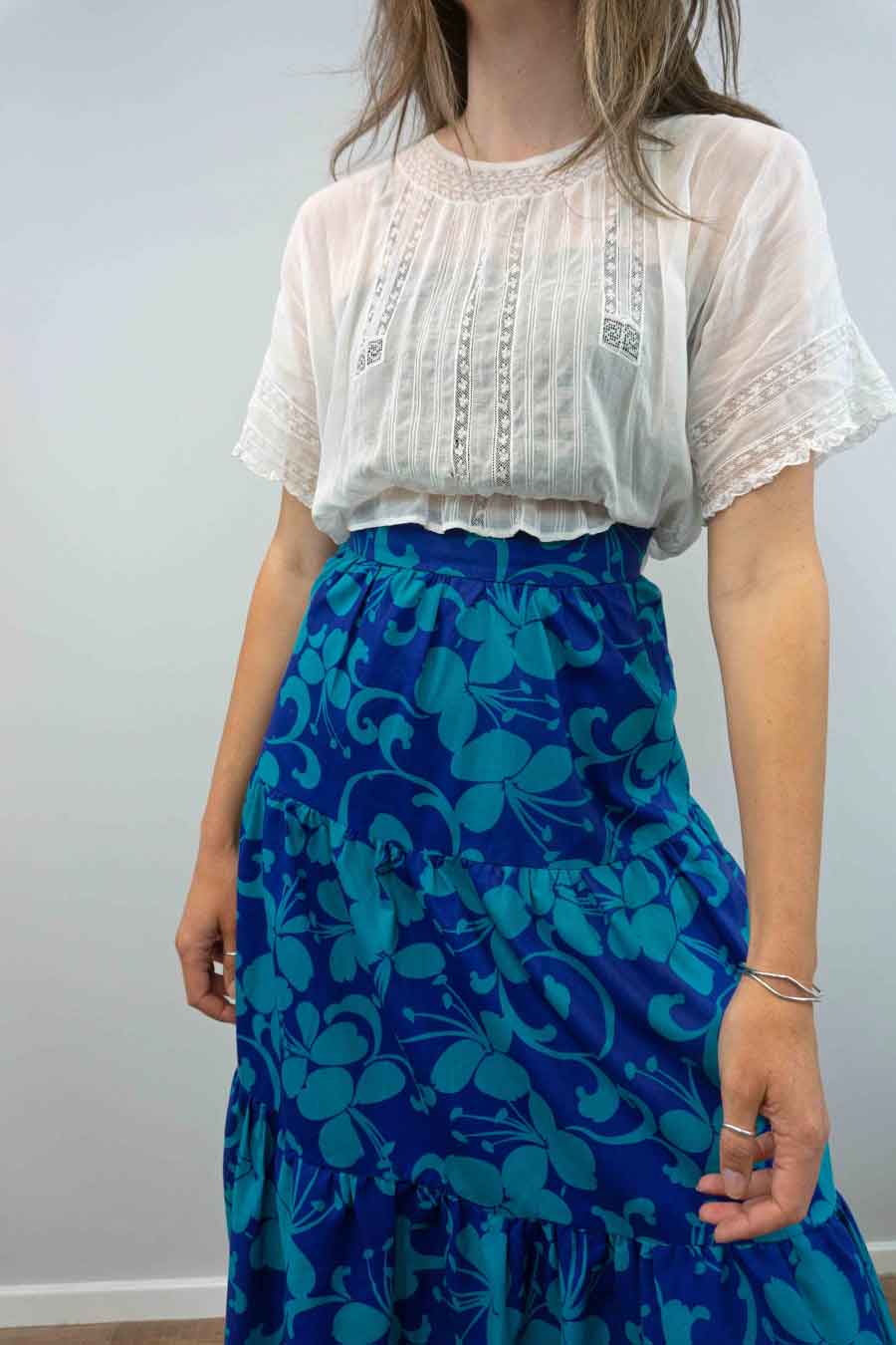 Vintage 70s boho maxi skirt