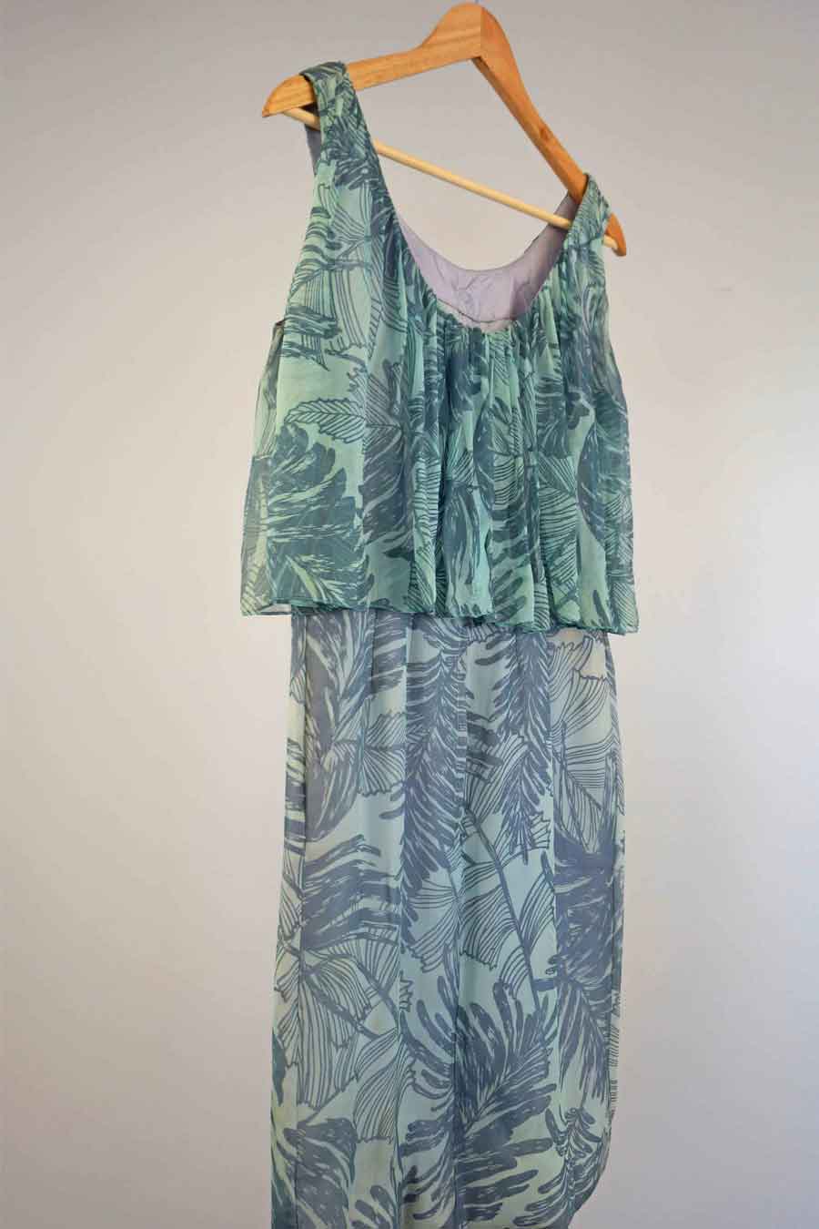 vintage blue silk harrods wedding guest summer dress