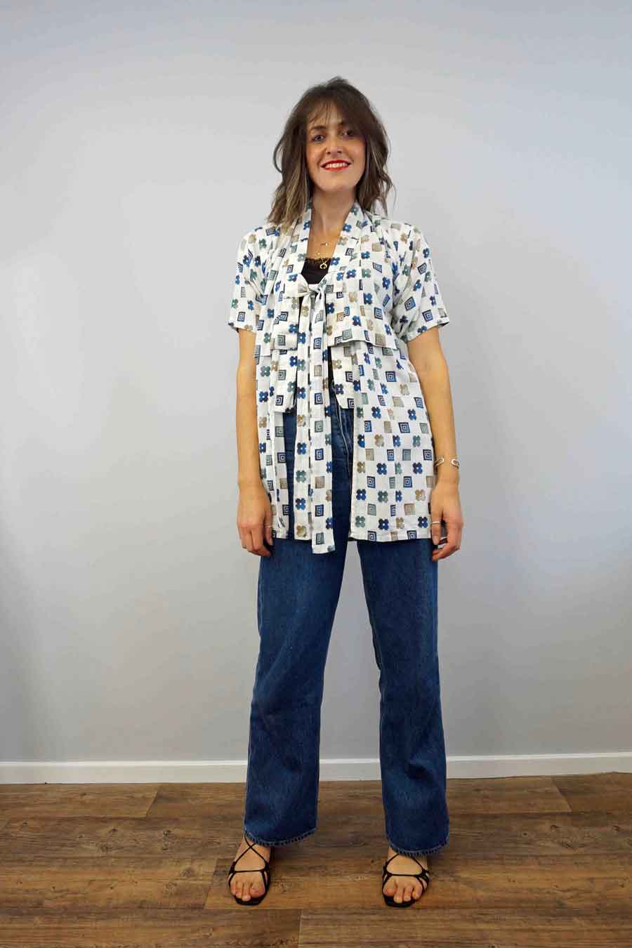 vintage 70s casual boho kimono robe