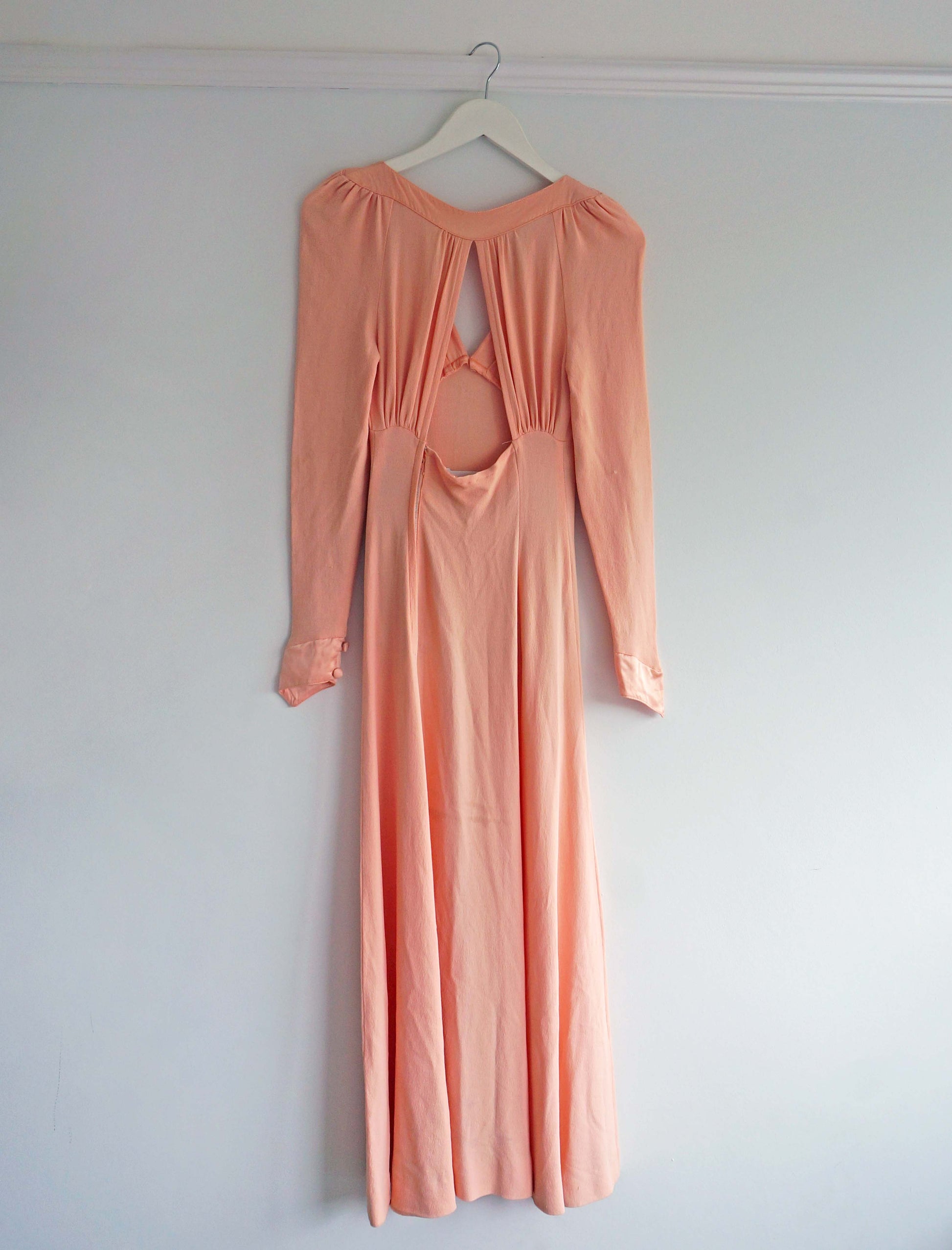 Vintage Ossie Clark Open Back Pink Dress - Ada's Attic Vintage - 9