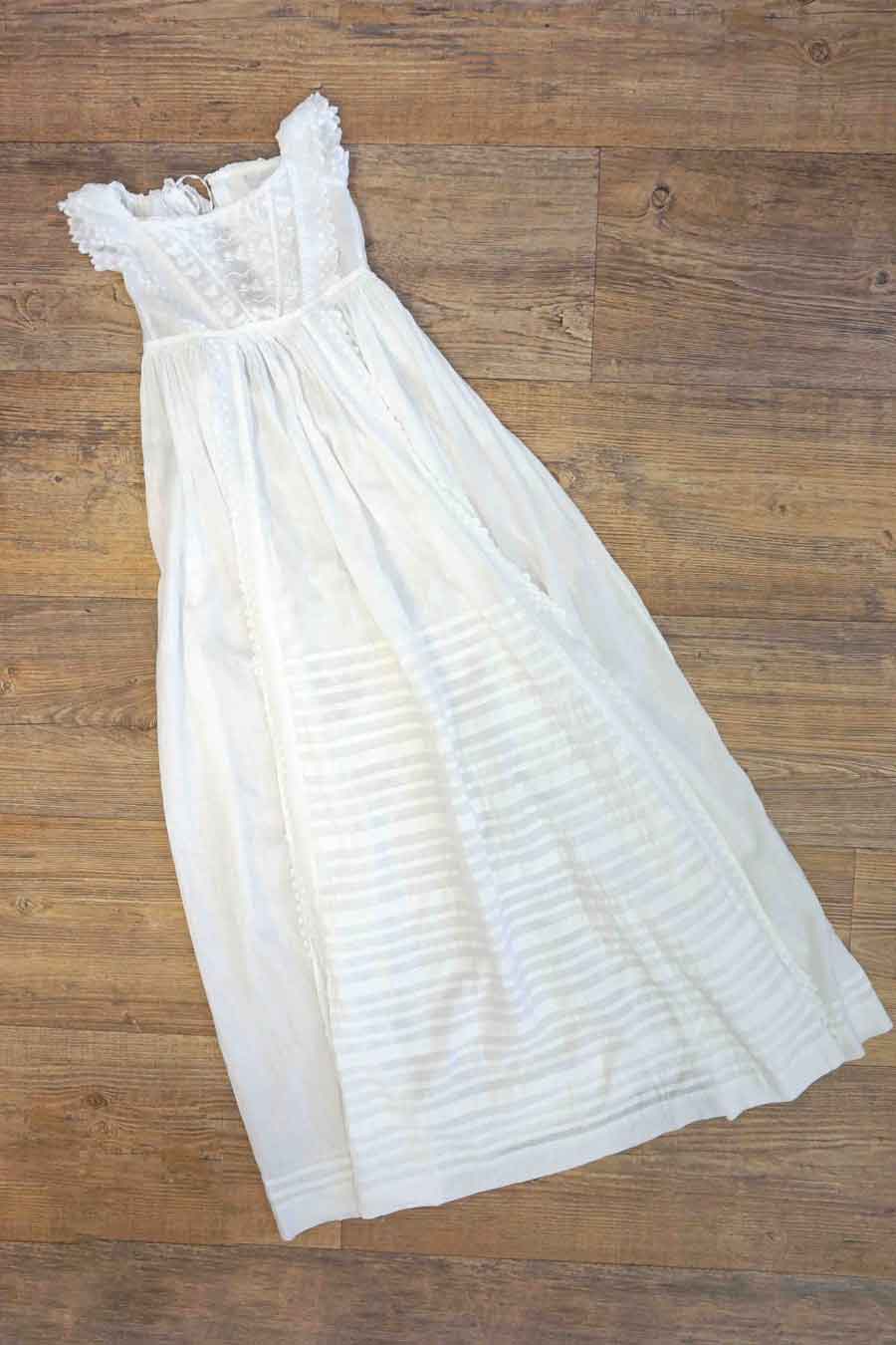 antique 1900s victorian white cotton dress
