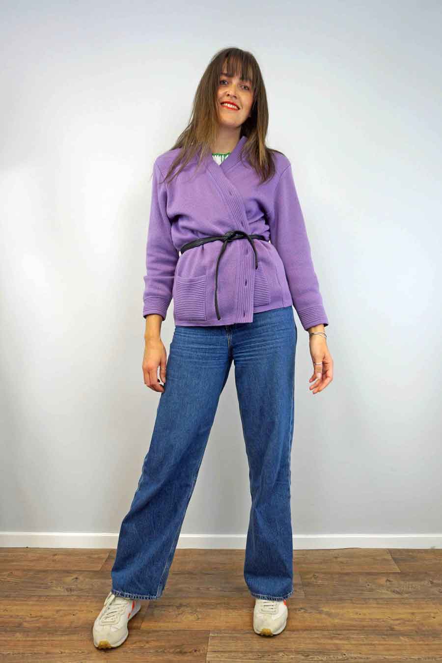 vintage 1990s lilac cardigan