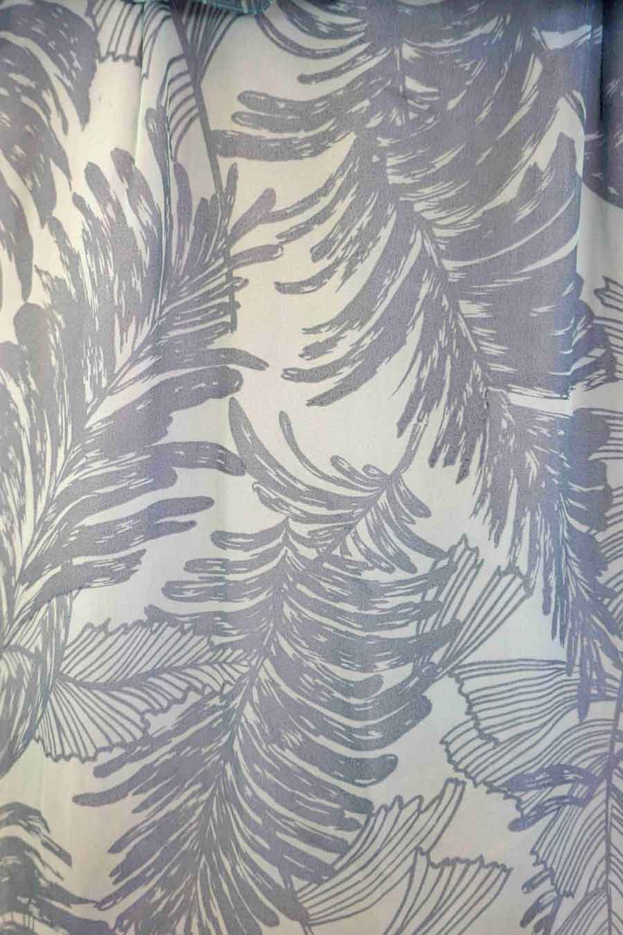 vintage palm print harrods blue silk dress