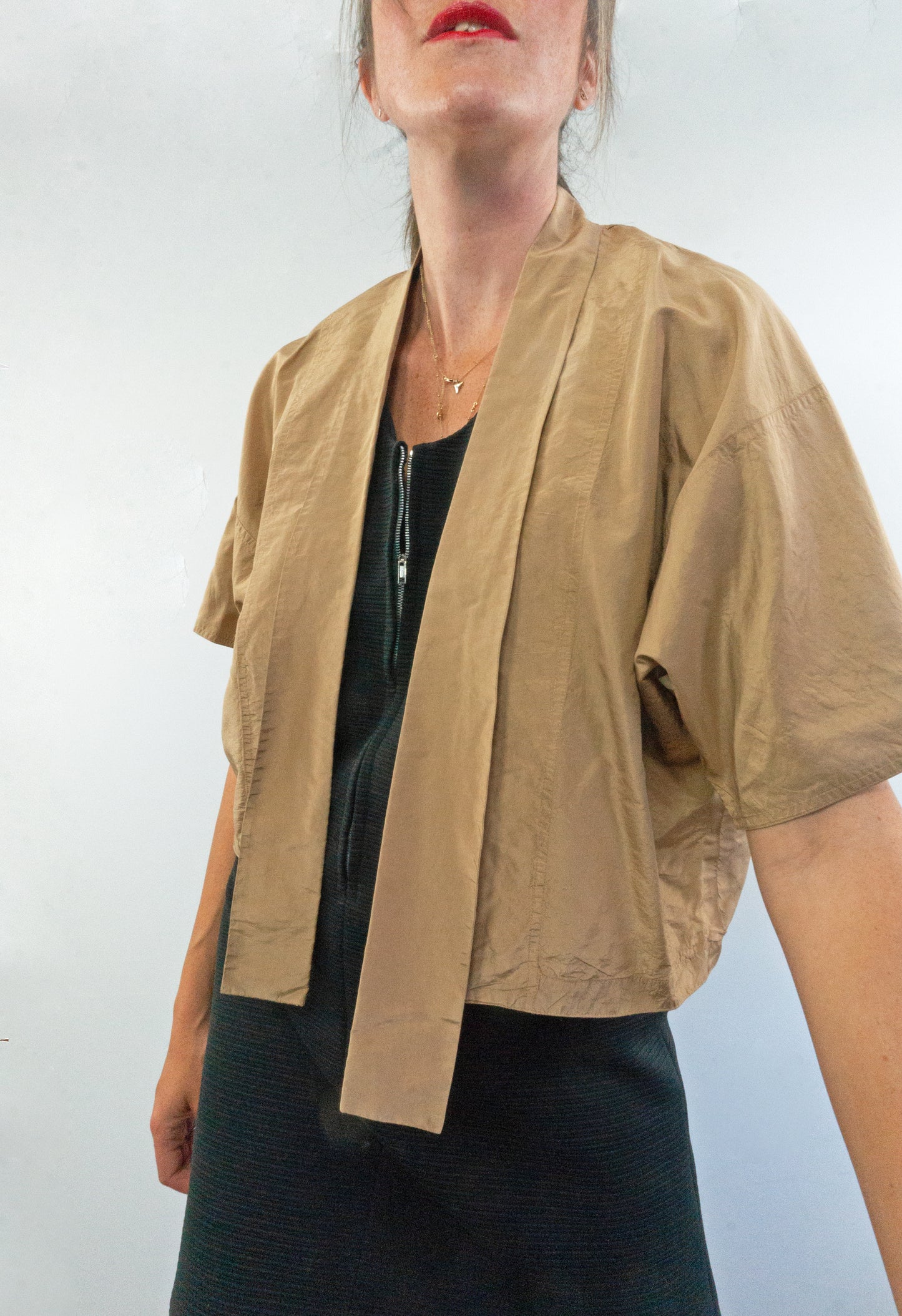 vintage silk kimono wrap jacket