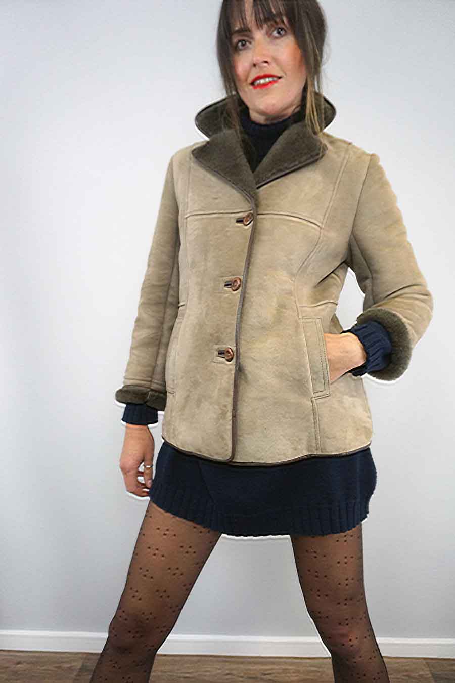 vintage womens sheepskin coat