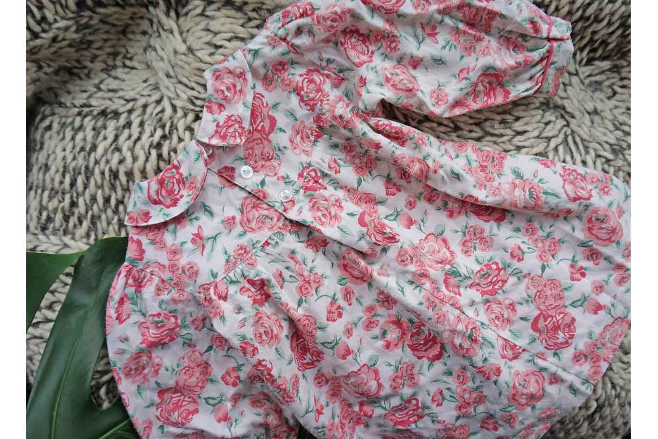 Vintage Baby Girls Pink Floral Easter Dress - vintage baby girls clothes uk - ada's attic vintage